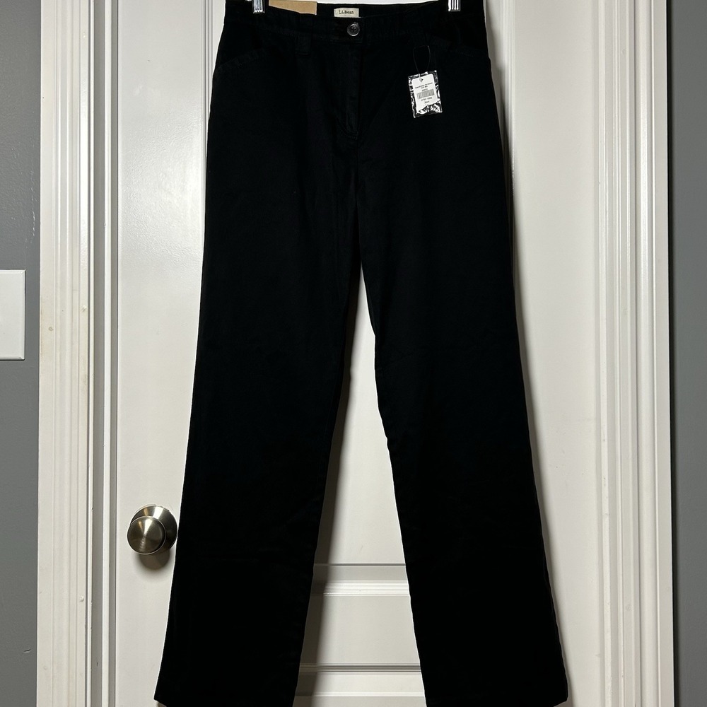 L.L.Bean Black Classic‎ Fit Easy Stretch Pants Dark Academia Office Siren Style